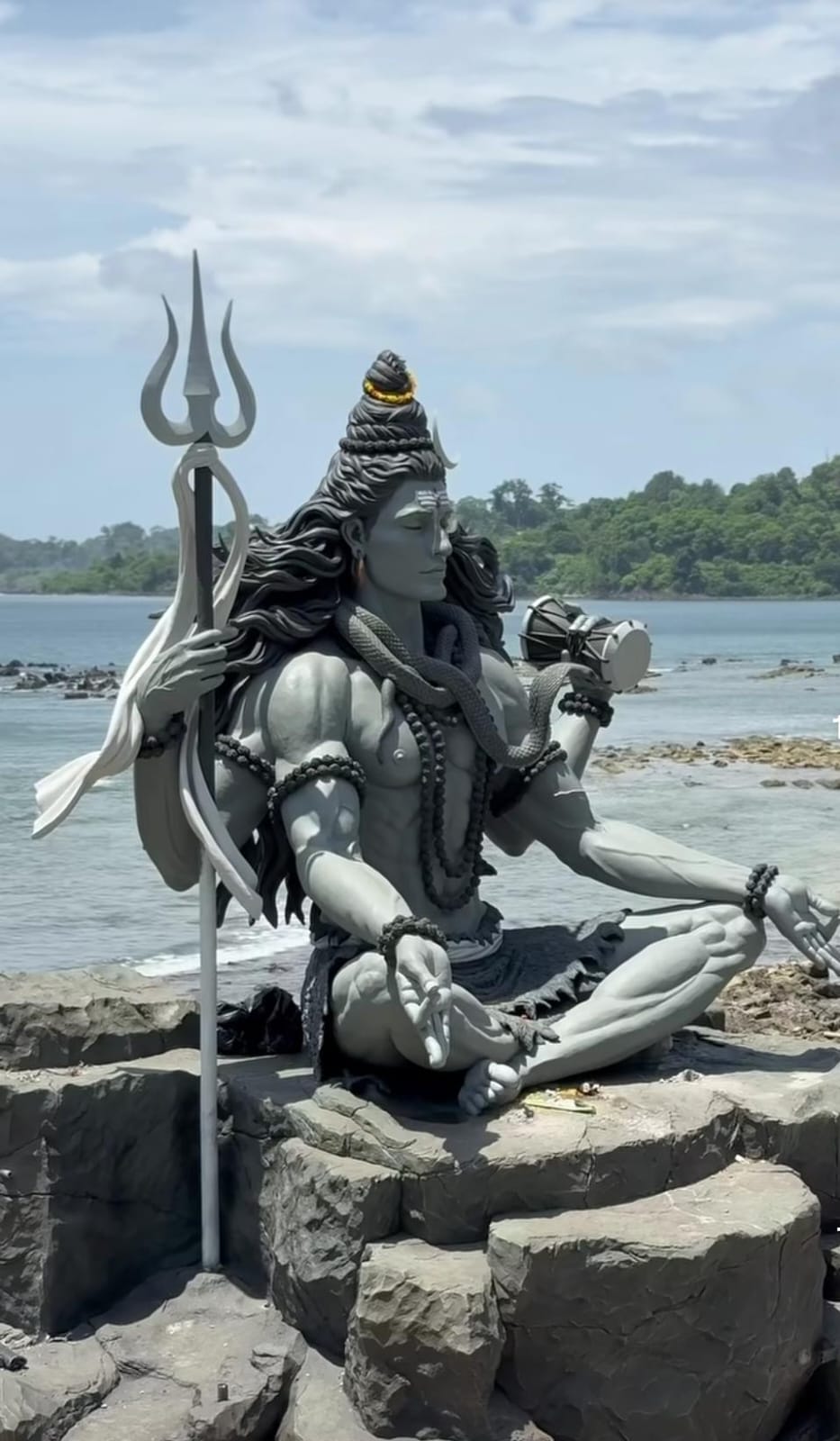The 32ft Shiva statue at Corbyn's Cove, Port Blair